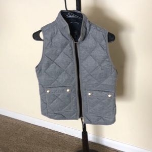 J crew vest petite xs grey navy